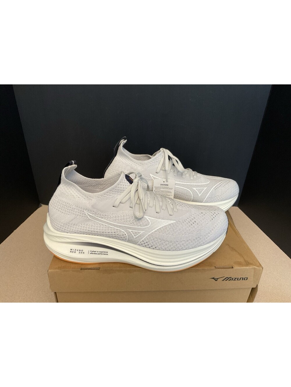 New! Men's Mizuno Neo Zen Nimbus Cloud/White Running Shoes. Size 10.5. Awesome!